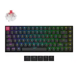 Keychron - K2 Version 3 75% Wireless Mechanical Keyboard for Mac and Windows with QMK Launcher - Black