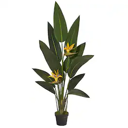 BreeBe - 4.5' Bird of Paradise Artificial Plant (Real Touch) - Green