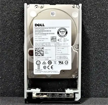 1 DELL Enterprise Performance 10K HDD v8
SN: 5420990K
INTEAPFINE
600 CLASS
PN: IFD200-151
GB MODEL: STRCOMMGORR
CERTIFIED BY DELL
SITE: SUZHSG
WWN: 00GC50ORECF78A4
Serial Config Code: 2341
Attached SCSI PSD: U315K12L9A9GWP555
UGAZR OWEVYASCA
RATED V2e
RDA 12V E SGA CAN ICES-3 NMB-3
HDO Mt By Seagate Technology LLC
DOM: 01/2015
Made in CN DP/N OPVPV SAS 12 tubips 800 RPM
WARRANTY: Voo + onaSPV 72622 F-OSF A-ADO
ANY LABEL/SCHEW s REMOVED CF BROKEN
MADE IN CHINA by Seagate TUV 20 LR E145123 D33027