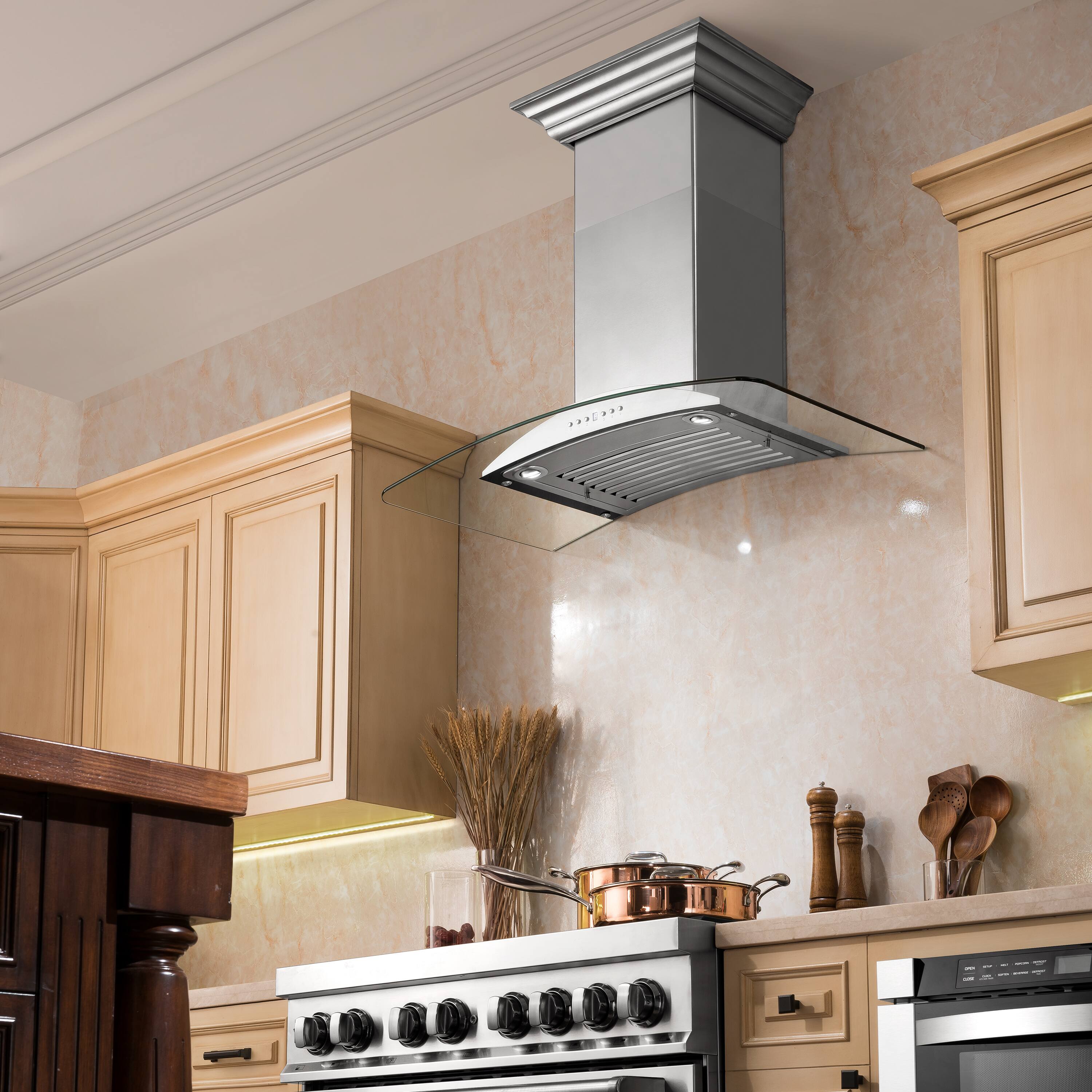 ZLINE 36 inches Externally Vented Wall Range Hood Brushed Stainless