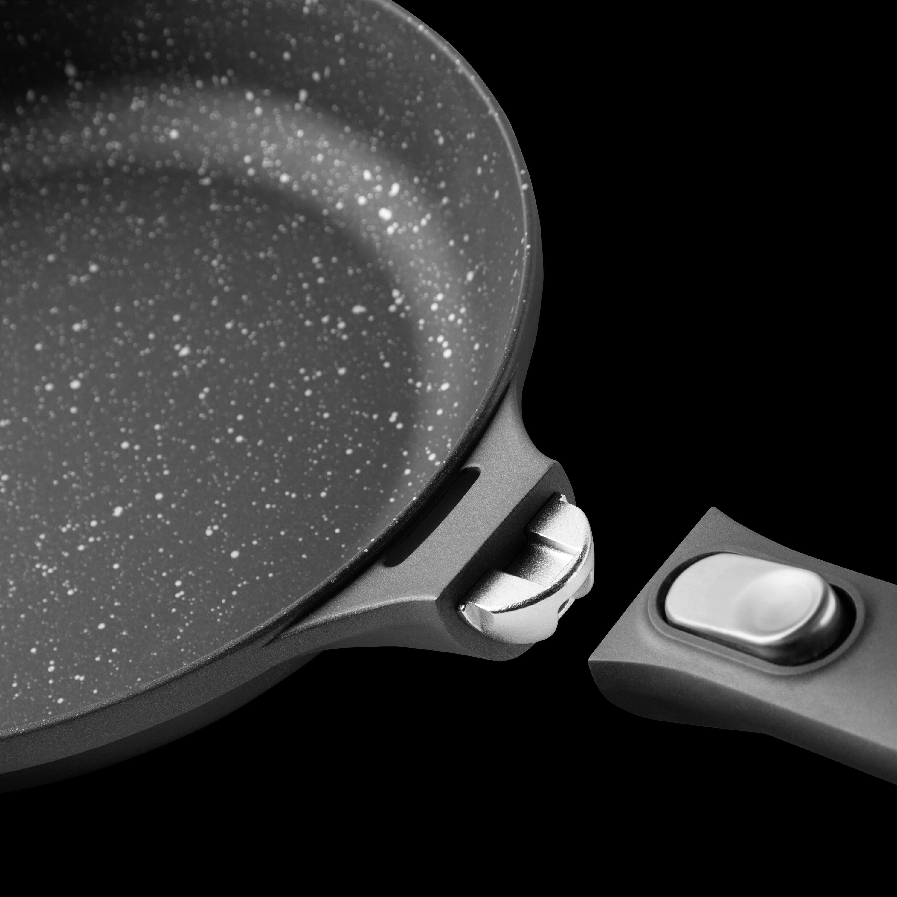 Back. BergHOFF - BergHOFF GEM Nonstick Aluminum 12.5" Fry Pan, Detachable Handle - Black.