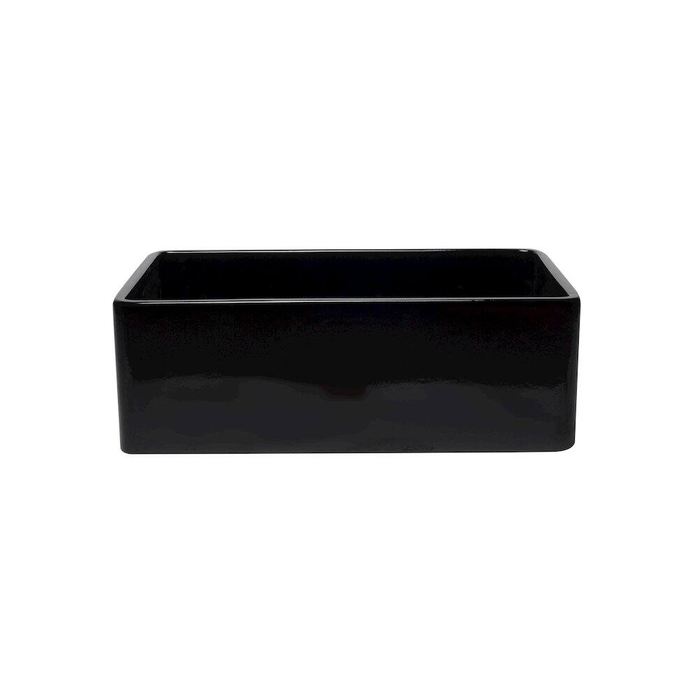 Alt View 4. Alfi - ALFI brand 30 inch Black Reversible Single Fireclay Farmhouse Kitchen Sink - Black.