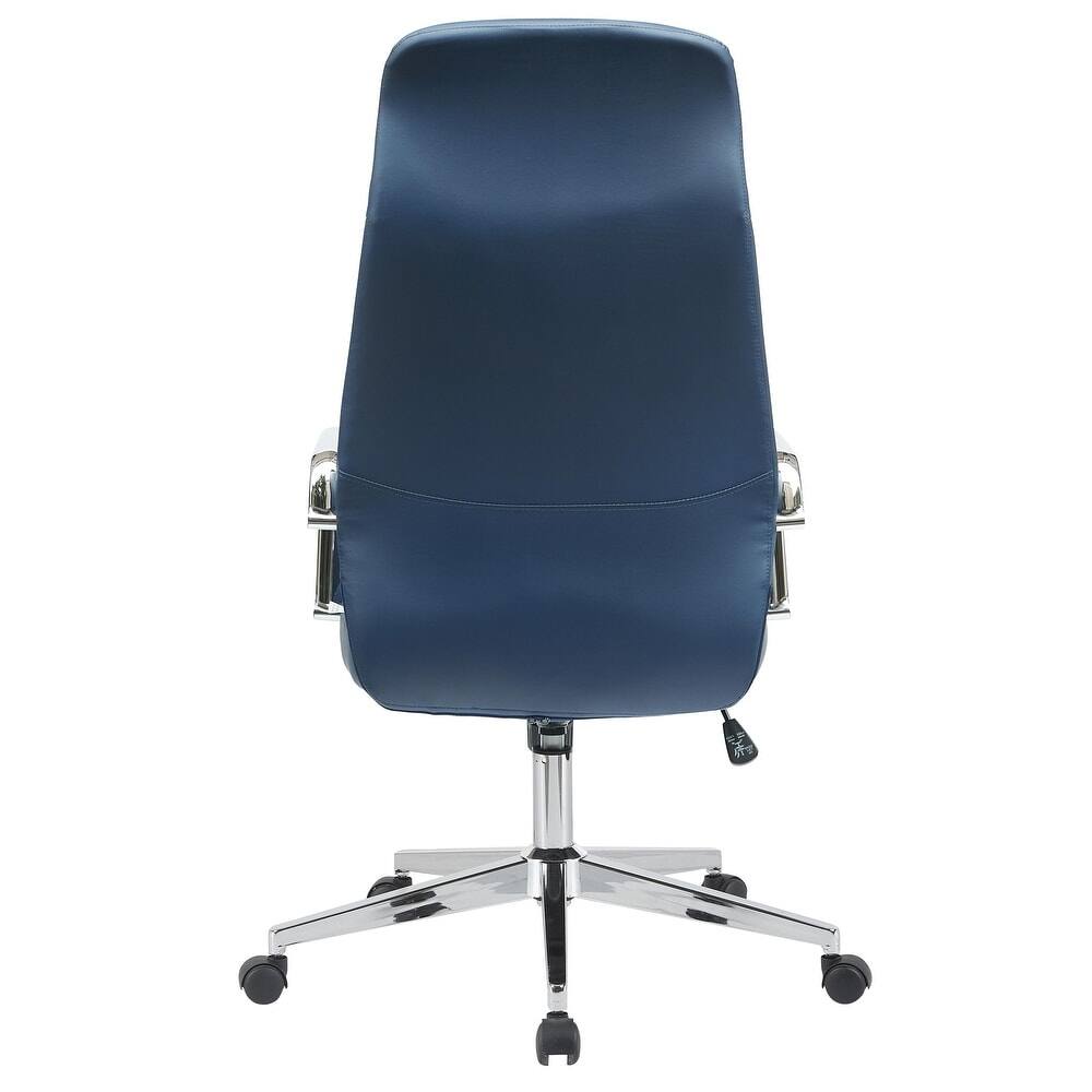 Alt View 7. LeisureMod - Flux Series Modern Ergonomic Executive Office Chair, Swivel Desk Computer Chair with Wheels for Home Office - Blue.