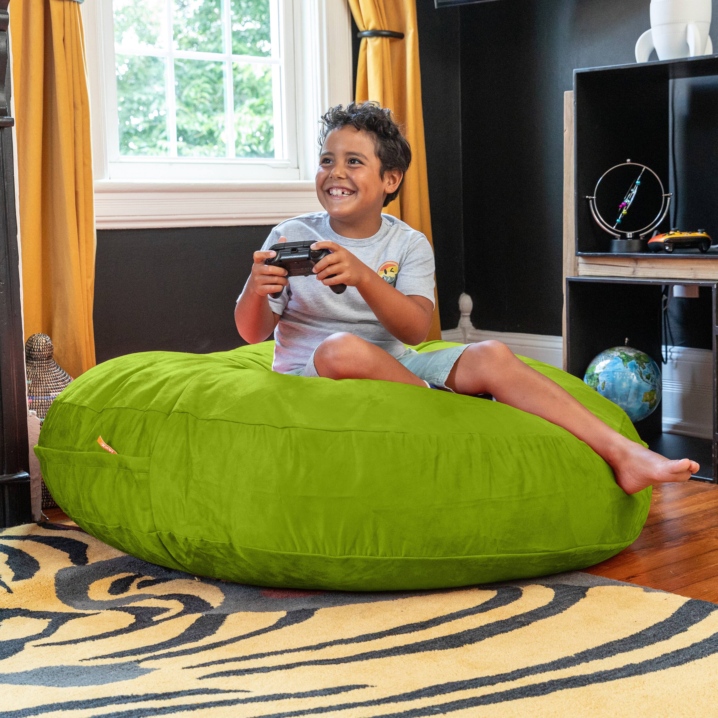 Alt View 2. Jaxx - Jaxx Cocoon 4 Foot Bean Bag Chair and Crash Pad, Lime - Lime.