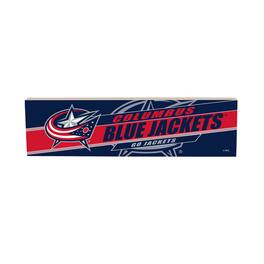 Evergreen Enterprises - Columbus Blue Jackets 5" x 18" Shadow Logo Wood Mantle Sign - Multicolor