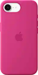 Apple - iPhone 16e Silicone Case - Fuchsia - Front_Zoom