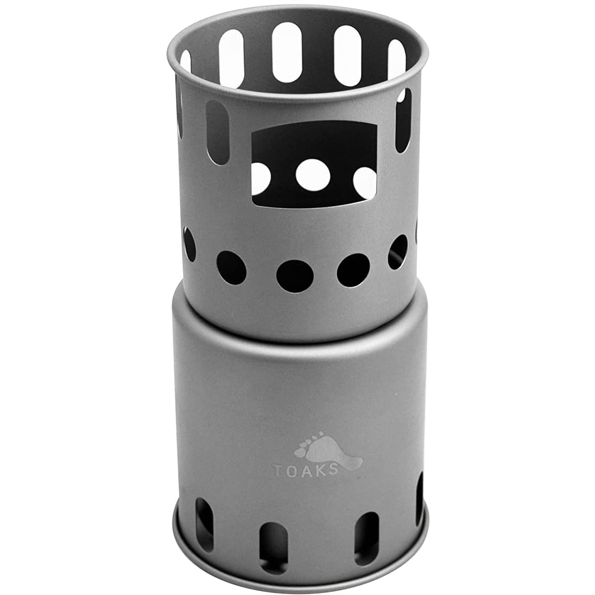 TOAKS - Titanium Backpacking Wood Burning Stove STV-12 - Small - Outdoor Camping - Silver