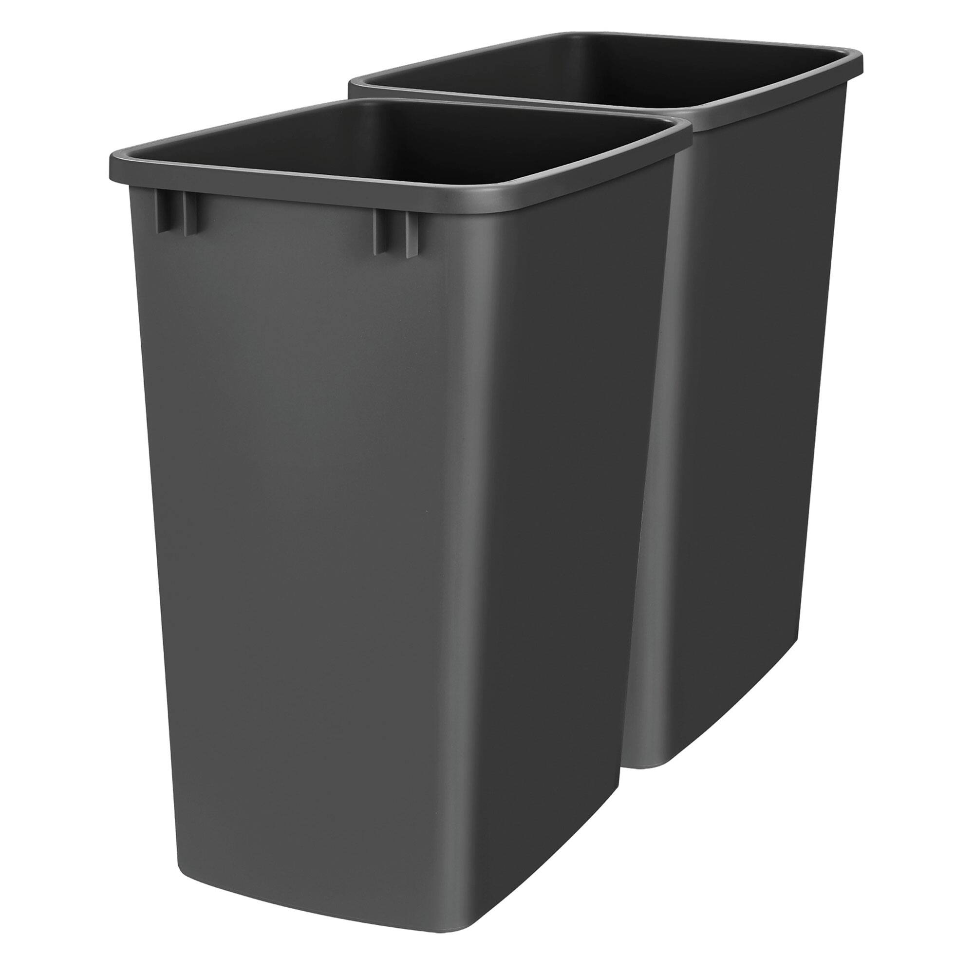 Alt View 1. Rev-A-Shelf - Rev-A-Shelf Polymer Replacement 35 qt. Trash Bin, Black, 2 Pack, RV-35-18-2 - Black.