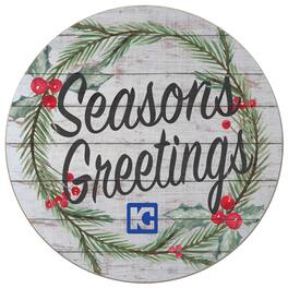 Jardine - Kaskaskia College Blue Devils 20'' x 20'' Season's Greetings Circle - White