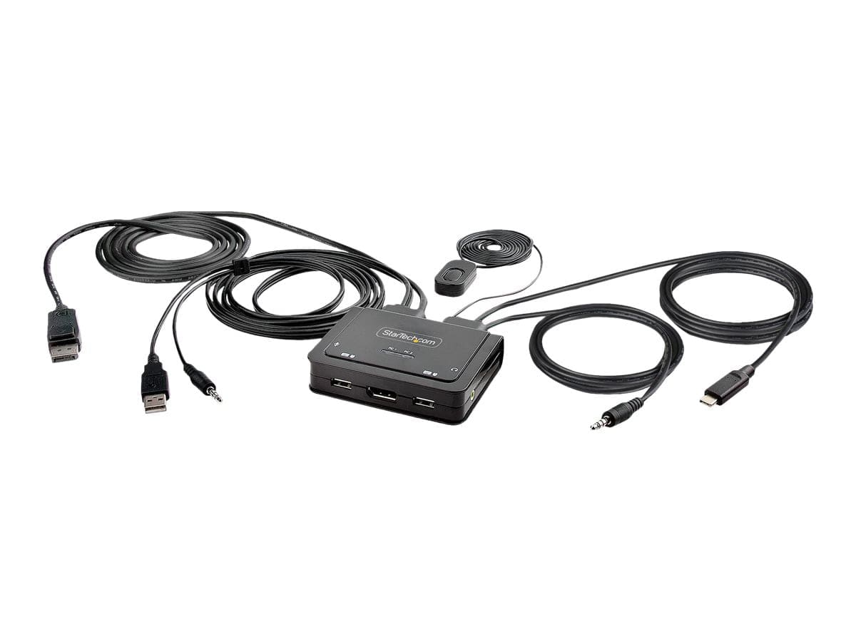 Startech - 2-Port Hybrid USB-C DisplayPort Cable KVM Switch - Black price history on PriceWatchPro