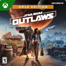Xbox Series X Gold Edition Star Wars Outlaws Teen T rating ESRB.