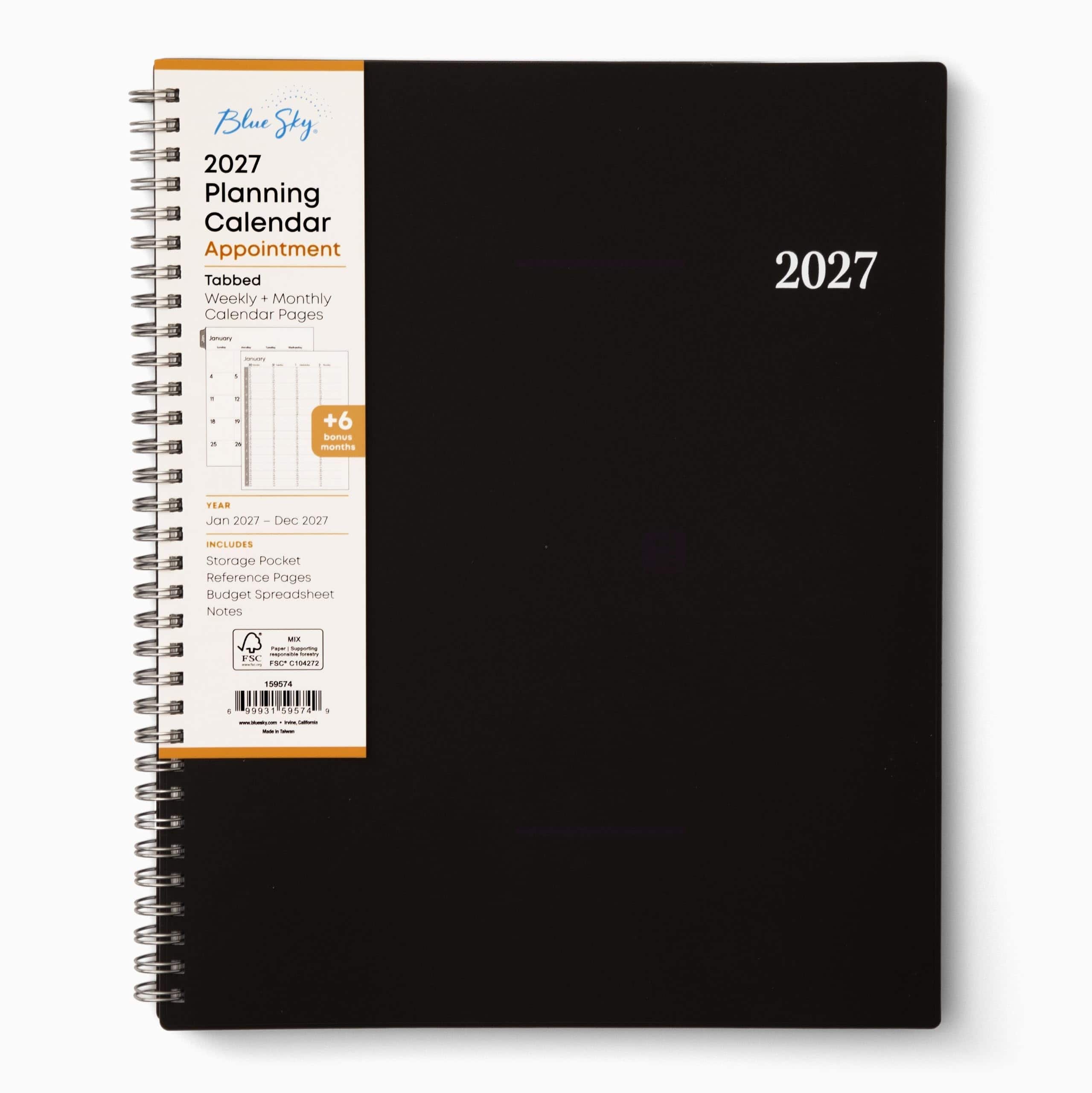 Blue Sky - 2027 Weekly & Monthly Appointment Planner, 8.5"x11", Enterprise