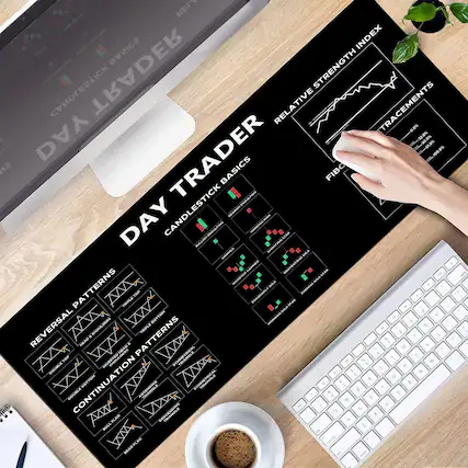 Sure, here is the corrected and grouped text from the image:
---
**DAY TRADER**
**CANDLESTICK BASICS**
- RELATIVE STRENGTH INDEX
- TRACEMENTS
- FIBO
**REVERSAL PATTERNS**
- HEAD AND SHOULDERS
- DOUBLE TOP
- DOUBLE BOTTOM
- TRIPLE TOP
- TRIPLE BOTTOM
- INVERTED HEAD AND SHOULDERS
**CONTINUATION PATTERNS**
- ASCENDING TRIANGLE
- DESCENDING TRIANGLE
- FLAG
- BEAR FLAG
**CANDLESTICK PATTERNS**
- BULLISH ENGULFING
- BEARISH ENGULFING
- HAMMER
- INVERTED HAMMER
- SHOOTING STAR
- HANGING MAN
- PIERCING
- DARK CLOUD COVER
- MORNING STAR
- EVENING STAR
- ABANDONED BABY
- BELLY BUTTON
- BULLISH HARAMI
- BEARISH HARAMI
- BULLISH HARAMI CROSS
- BEARISH HARAMI CROSS
- PATTERN DAY TRADING
- BULLISH ENGULFING
- BEARISH