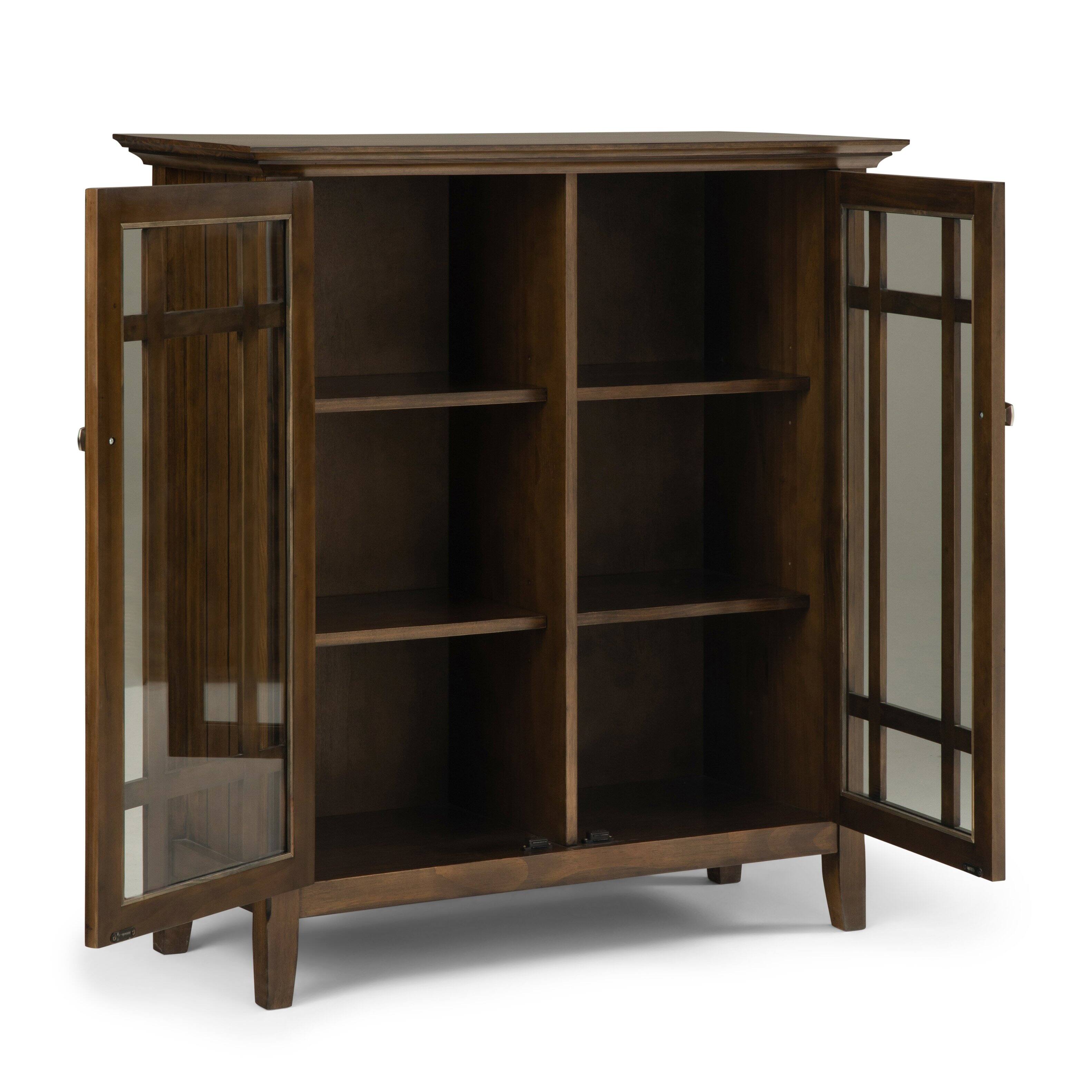 Alt View 12. Simpli Home - Bedford Solid Wood 39 inch Wide Transitional Medium Storage Cabinet - Rustic Natural Aged Brown.