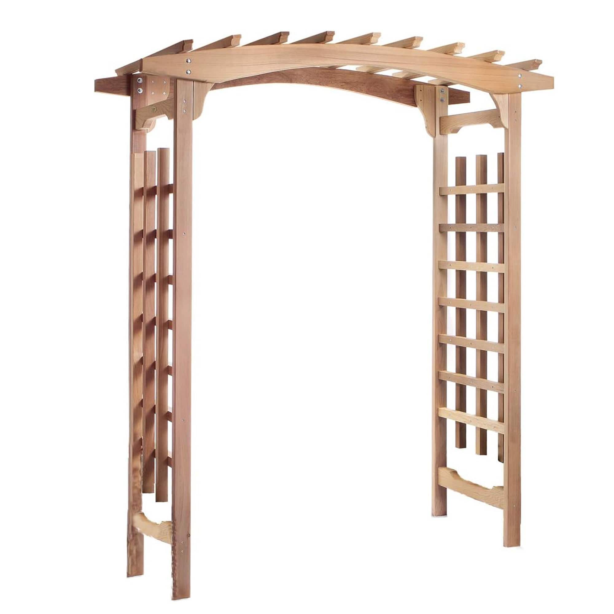 All Things Cedar - 6-Foot Pagoda Arbor Garden Arch Trellis for Climbing Plants - Brown price history on PriceWatchPro