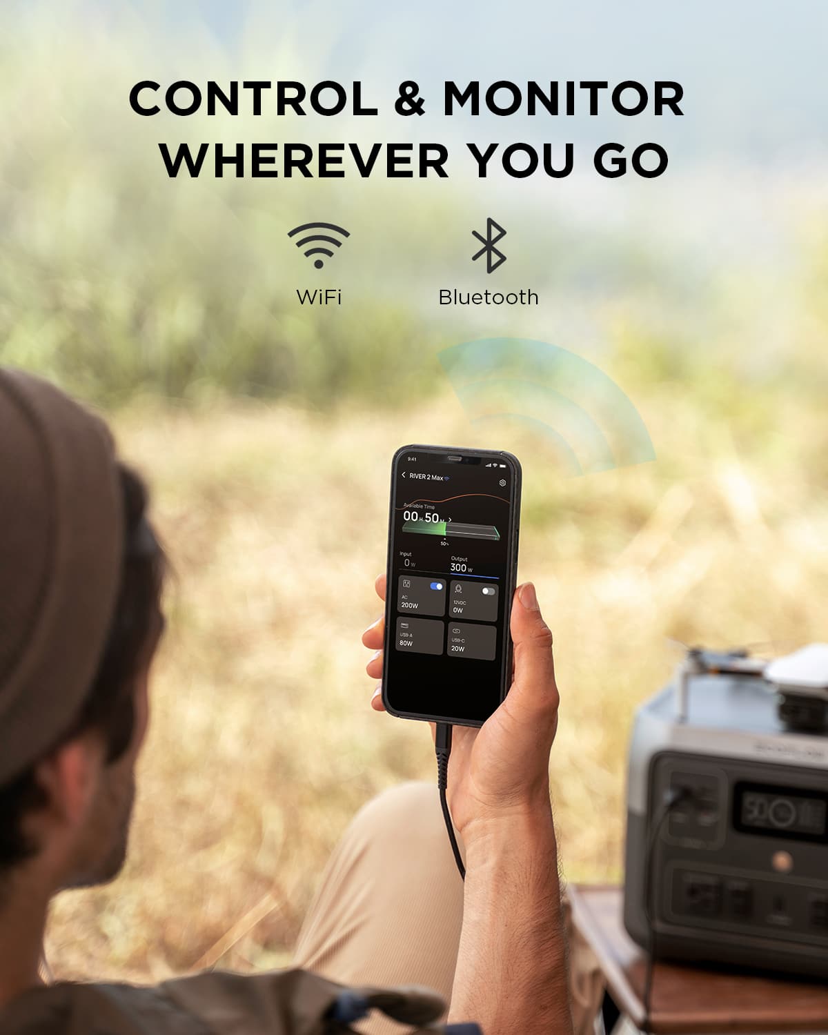 CONTROL & MONITOR WHEREVER YOU GO WiFi Bluetooth