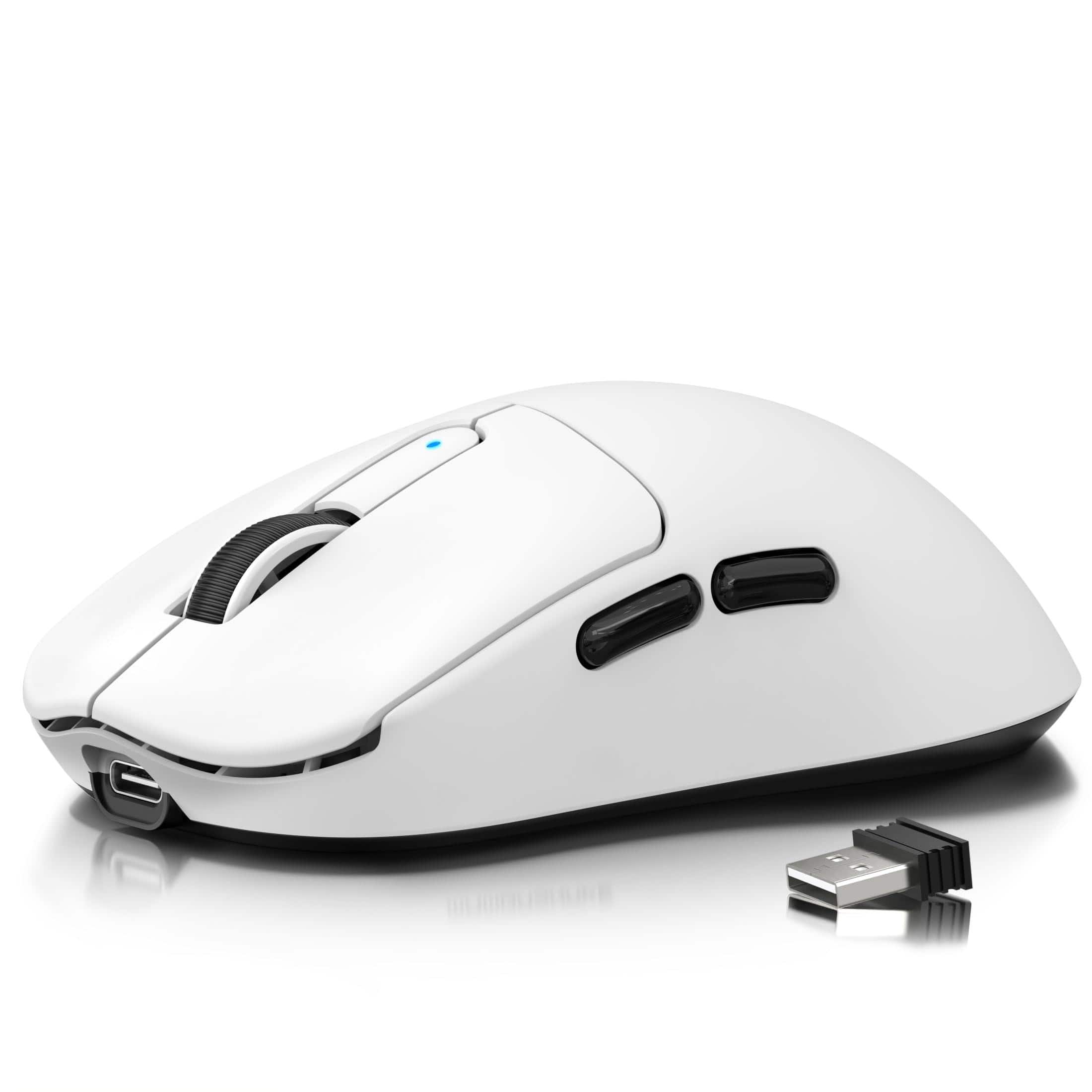 Comfort Essence - M3 Wireless Gaming Mouse 40k Dpi Lightweight Paw3395pro Optical Sensor Tri mode Bt5.1//usb c Pc Game - Wireless - White