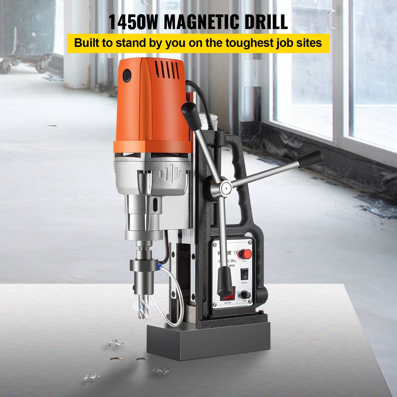1450W MAGNETIC DRILL  
Built to stand by you on the toughest job sites