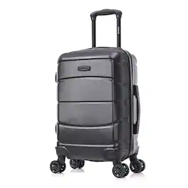 DUKAP - Sense Lightweight Hardside Spinner Luggage 20" Carry-On - Black