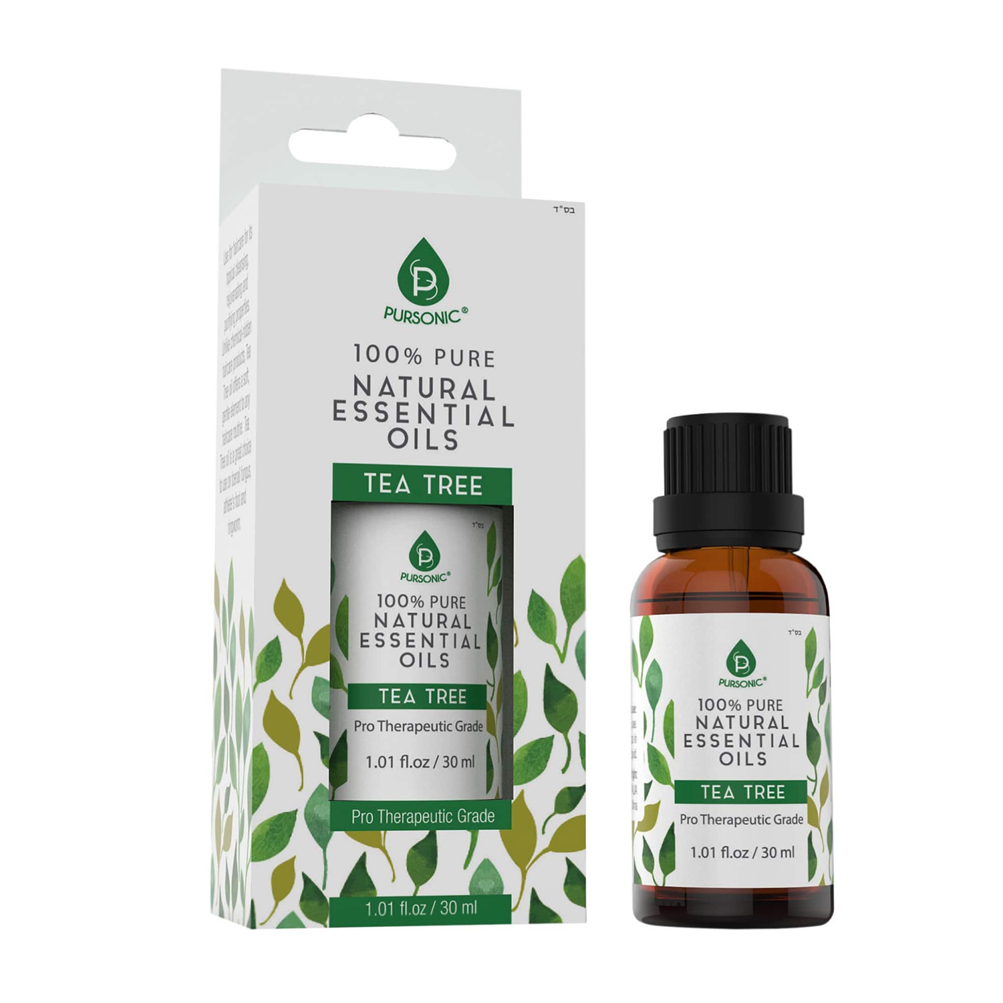 Pursonic - 100% Pure & Natural Tea Tree Essential Oils - Multicolor