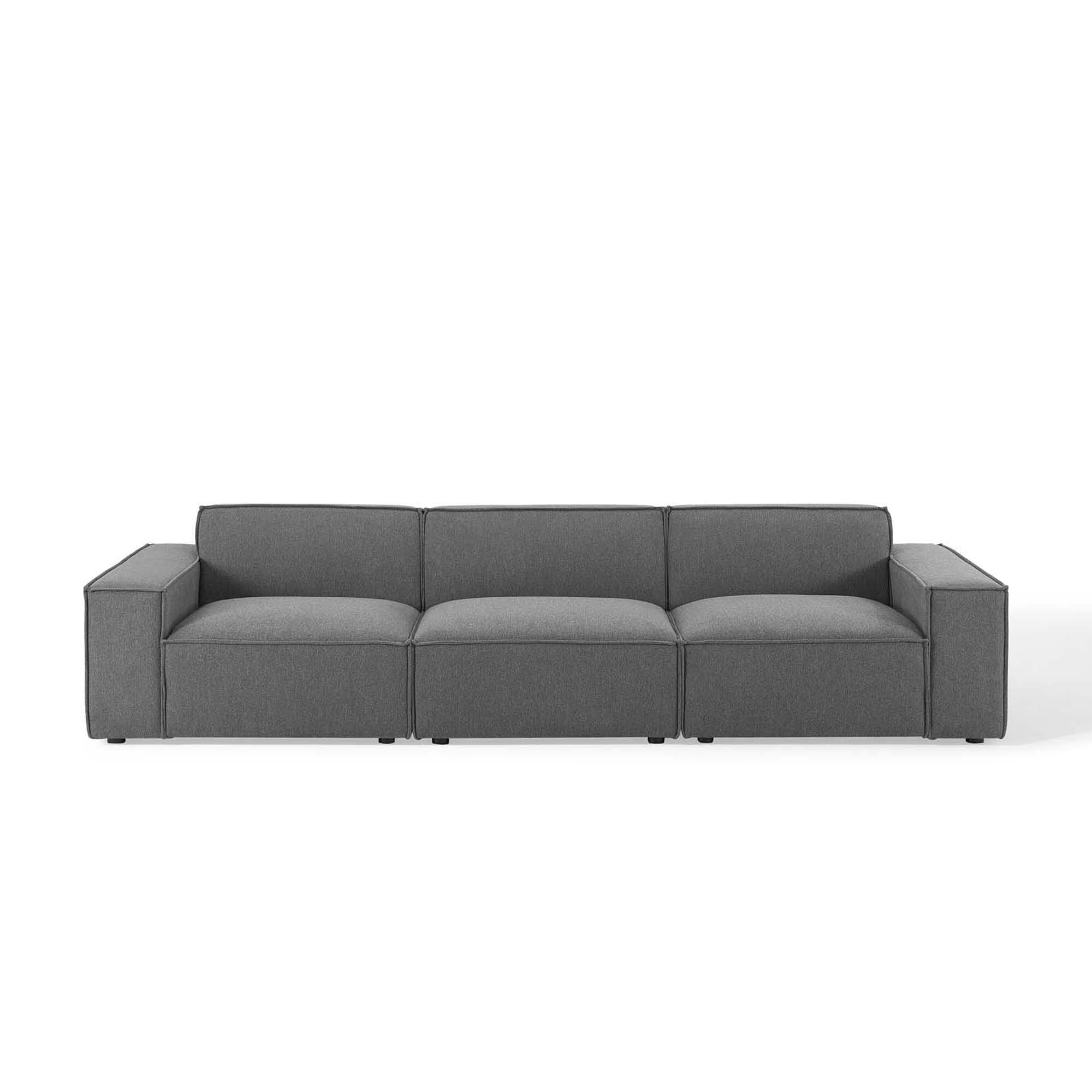 Alt View 7. Modway - Restore 3-Piece Sectional Sofa by Modway - Black.