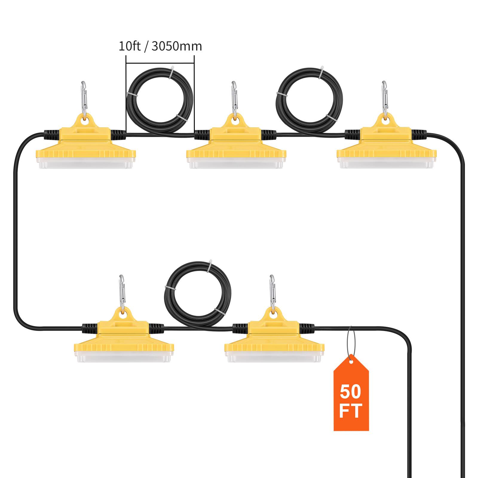10ft / 3050mm  
50 FT