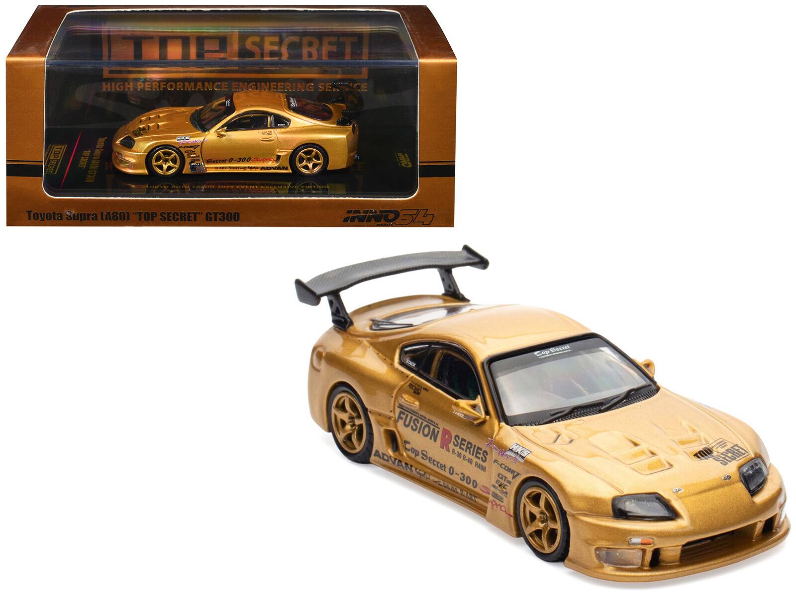 "Toyota Supra (A80) GT300 RHD Gold Metallic ""Tokyo Auto Salon 2025 Event Exclusive"" 1/64 Diecast Model Car by Inno Models" price history on PriceWatchPro