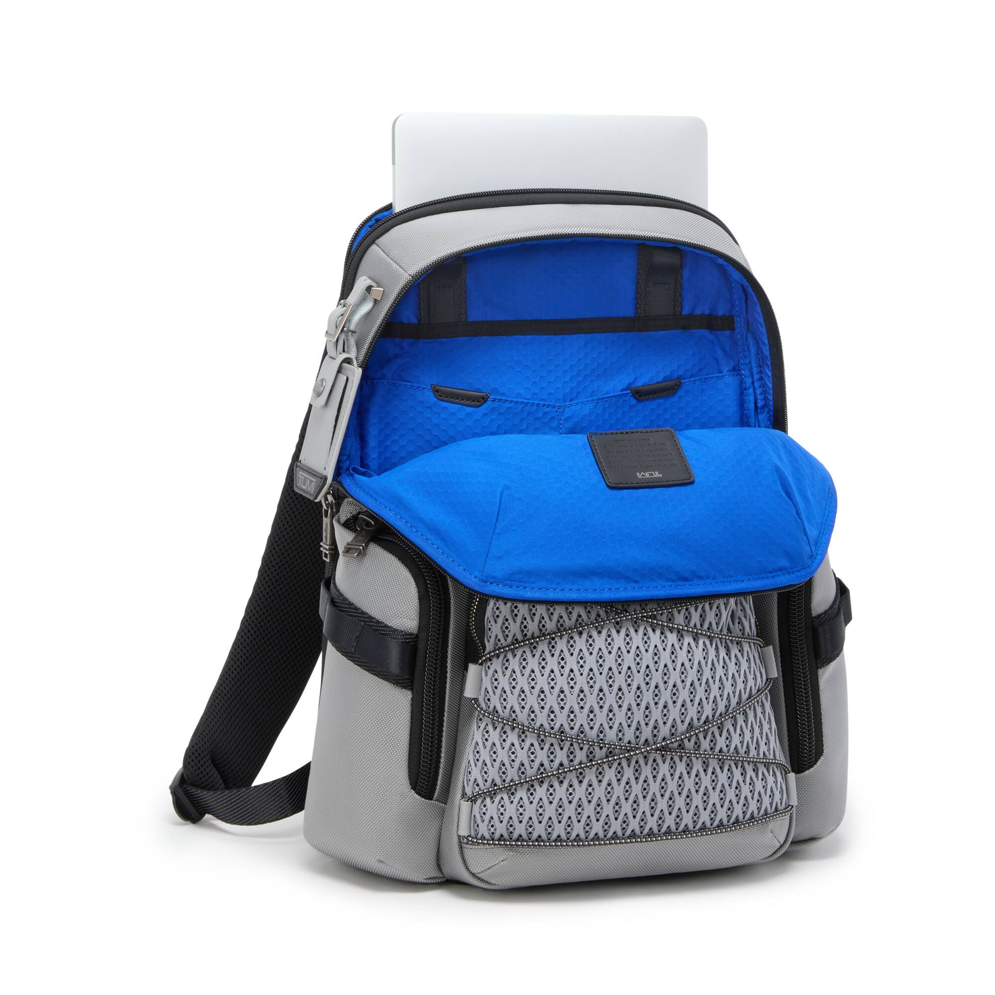 Angle. TUMI - Alpha Bravo Navigation Backpack - Pearl Gray Mesh.