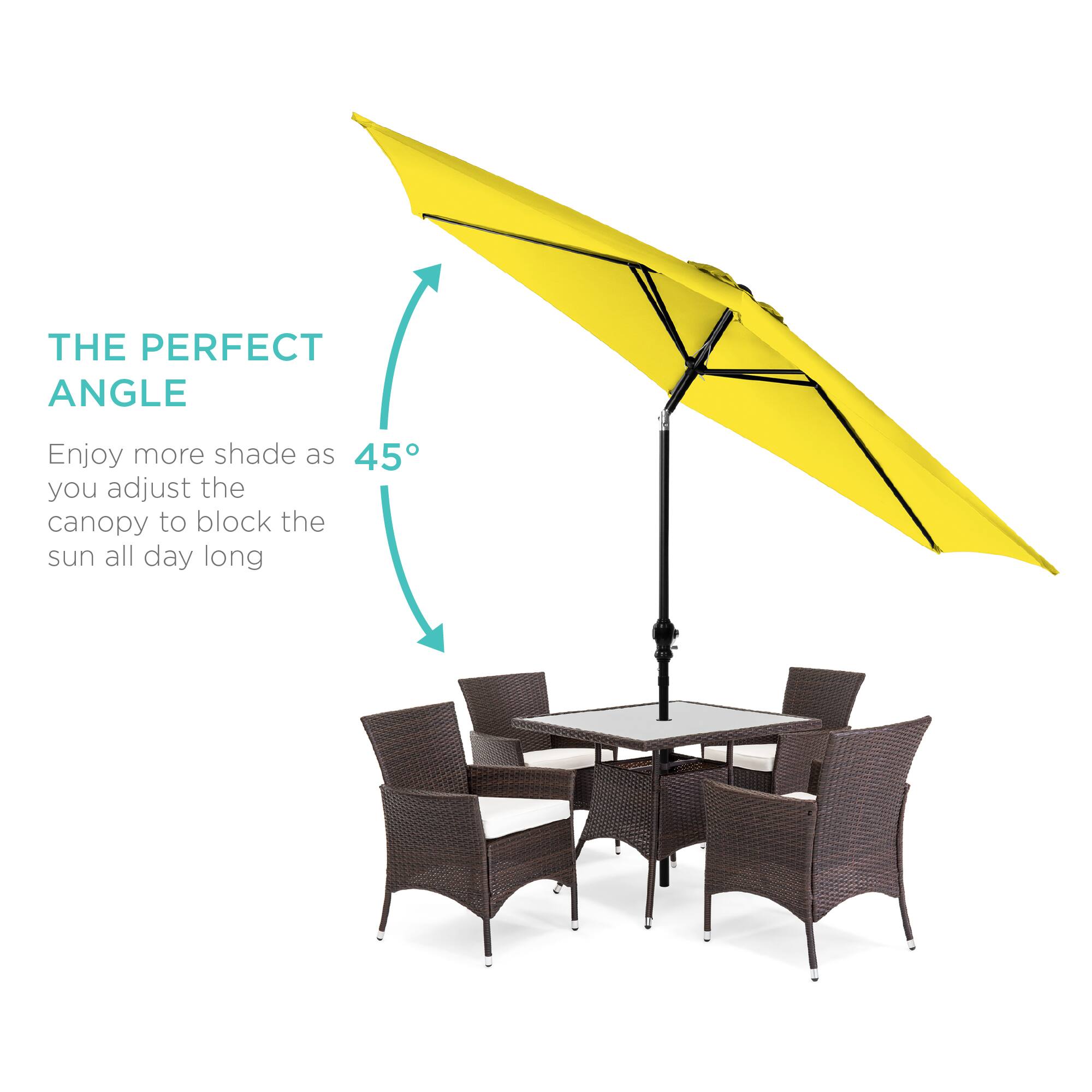 THE PERFECT ANGLE

Enjoy more shade as you adjust the canopy to block the sun all day long

45°