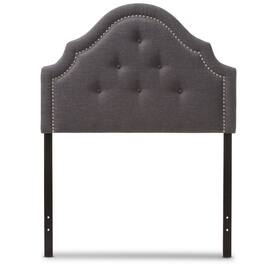 Baxton Studio - Cora Modern and Contemporary Fabric Upholstered Twin Size Headboard - Dark Gray