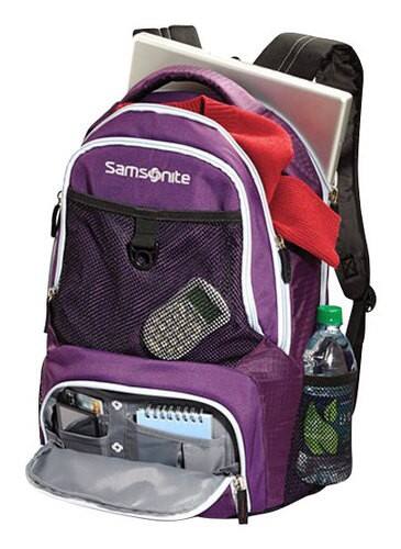 Front Standard. Samsonite - Backpack - Purple.