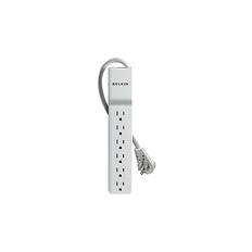Front. Belkin - Surge Protector Strip - White.
