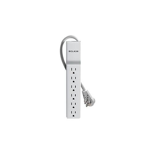 Front. Belkin - Surge Protector Strip - White.