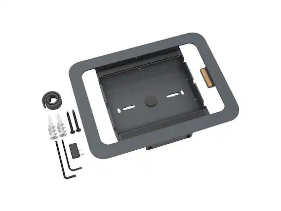 Front. Heckler Design - Heckler Design Wall Mount for iPad mini 6th Generation Gang Box Mounting Box Power Adapter Network Adapter Black Gray - Black Gray.