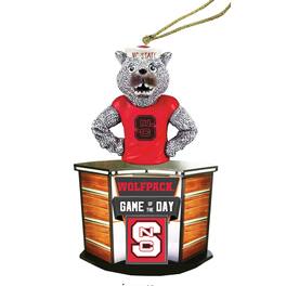 Santa's Workshop - NC State Wolfpack 4" Game of the Day Ornament - Red