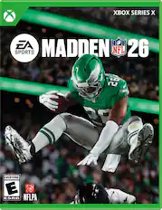 XBOX SERIES X, EA SPORTS, MADDEN 26, NFL, 50, EVERYONE, E, ESRB, NFLPA
