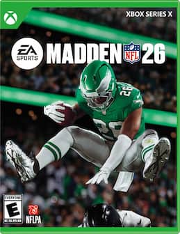 XBOX SERIES X, EA SPORTS, MADDEN 26, NFL, 50, EVERYONE, E, ESRB, NFLPA