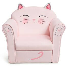 Costway - Kids Cat Sofa Children Armrest Couch Toddler Furniture Gift - Pink