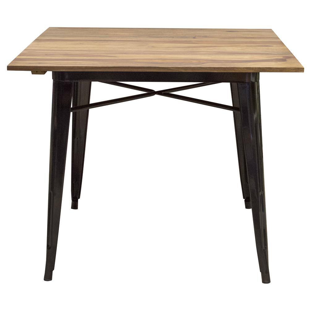 Alt View 1. AmeriHome - AmeriHome Dining Table 36" x 36", Seats 2 to 4 - Brown/Black.