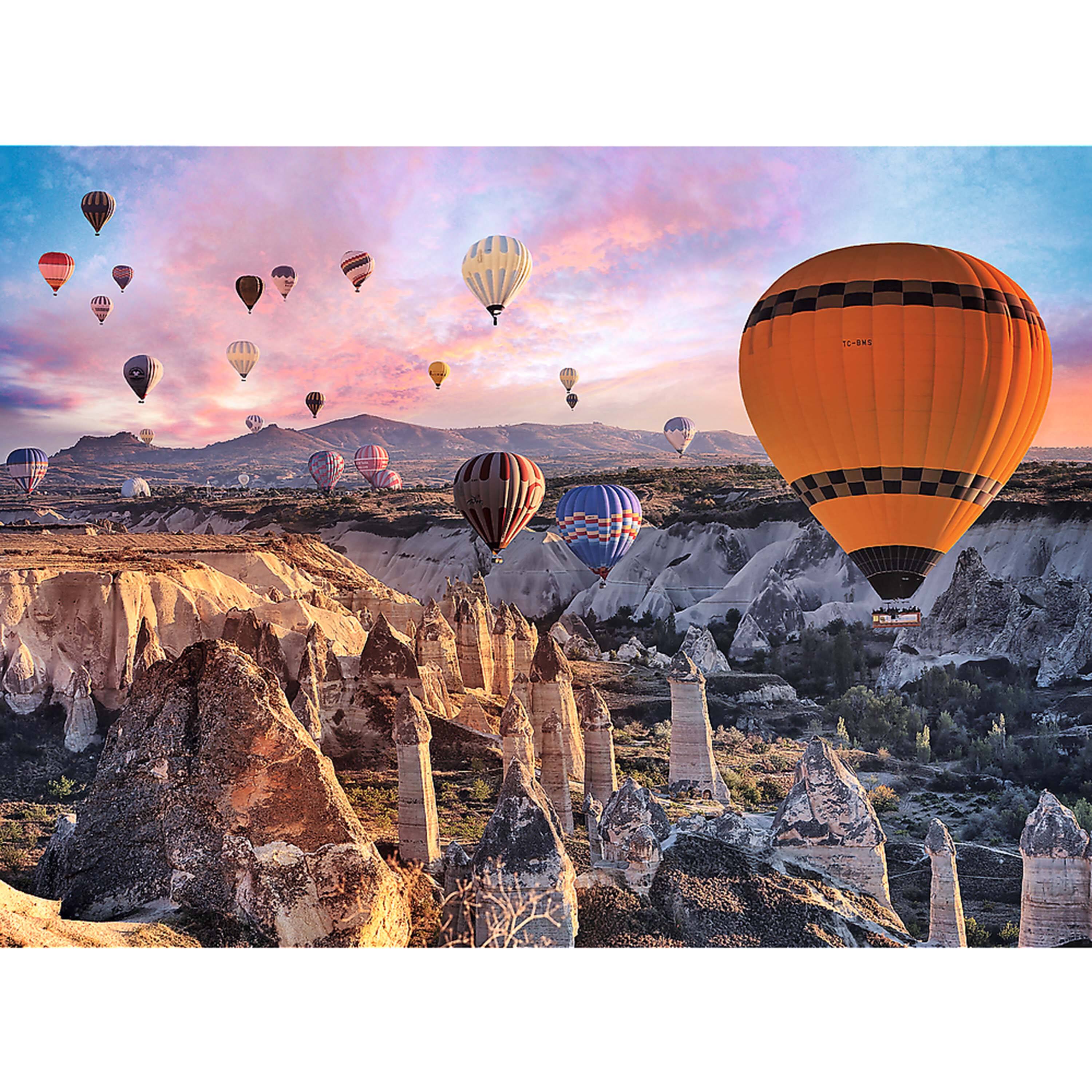 Alt View 1. Trefl - Trefl Red 3000 Piece Puzzle - Balloons over Cappadocia.