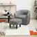 Alt View 11. Costway - Swivel Curved Backrest Barrel Chair with Ottoman Footrest and Armrests - Gray.