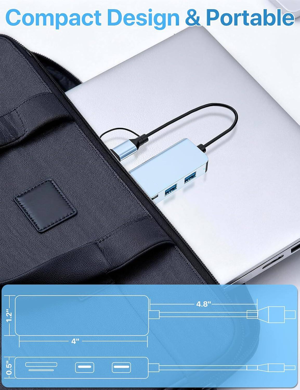 Compact Design & Portable

1.2"
4.8"
0.5"
4"