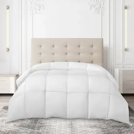 Front. Lux Decor Collection - Down Alternative Comforter – Ultra Soft All Season Duvet Insert with Corner Tabs - White.