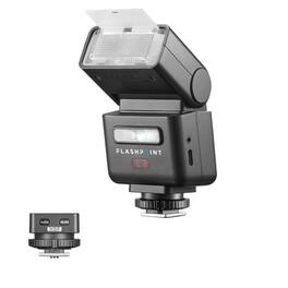 Flashpoint - iT32 Compact R2 TTL Mini Camera Flash with Detachable Magnetic X5-F Interchangeable H ot Shoe Module and