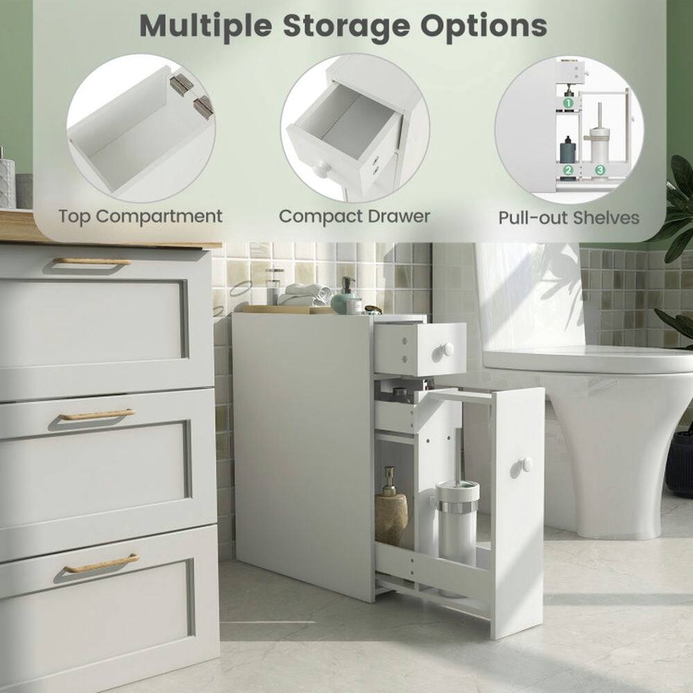 Multiple Storage Options

- Top Compartment
- Compact Drawer
- Pull-out Shelves