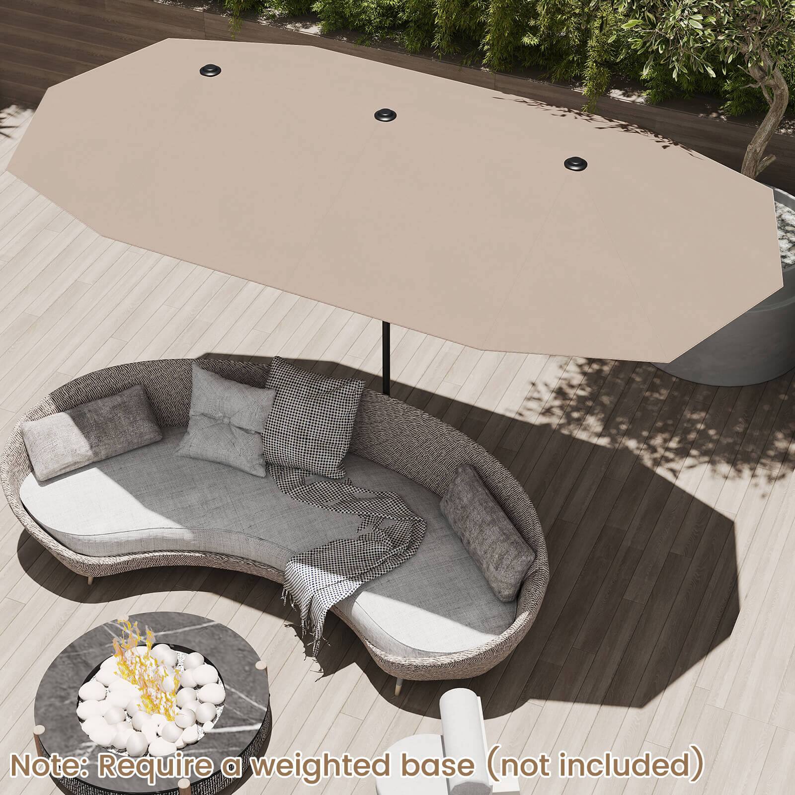 Note: Require a weighted base (not included).