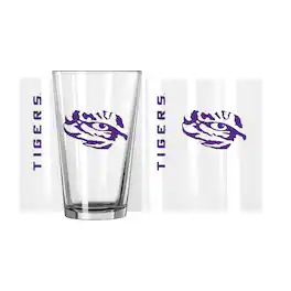 Logo Brands - LSU Tigers 16oz. Team Wordmark Game Day Pint Glass - Multicolor