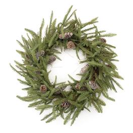 BreeBe - Pine and Pinecone Wreath 24"D - Green, Brown