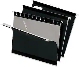 Pendaflex - 1/5 Cut Colored Hanging Folders, Legal, 8.50" Width x 14" Length Sheet Size, 1/5 Tab Cut, 11 pt - Black