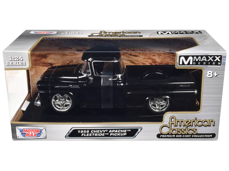 American Classics Premium Die-Cast Collection  
1:24 Series  
M Maxx Design 8+  
Motor Max APAC  
1958 Chevy Apache Fleetside Pickup